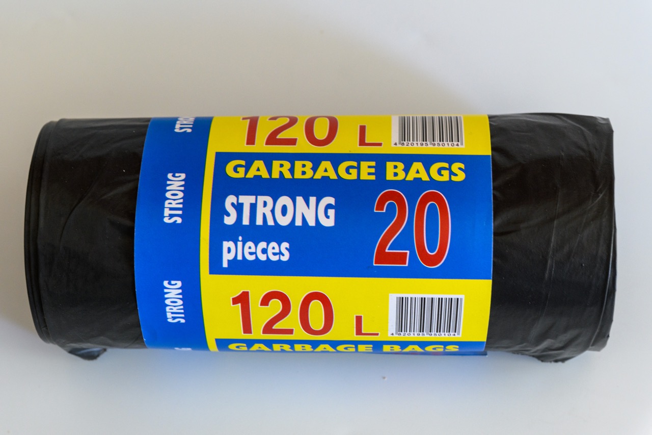 Пакети для сміття POLYBAG 120 л, міцні, 20 шт.